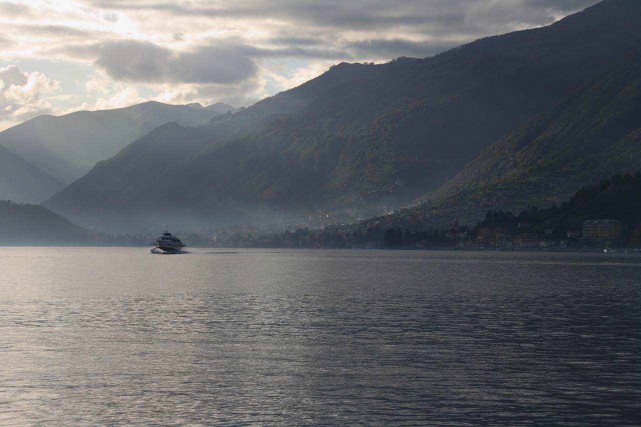 Charming village along the lakeside